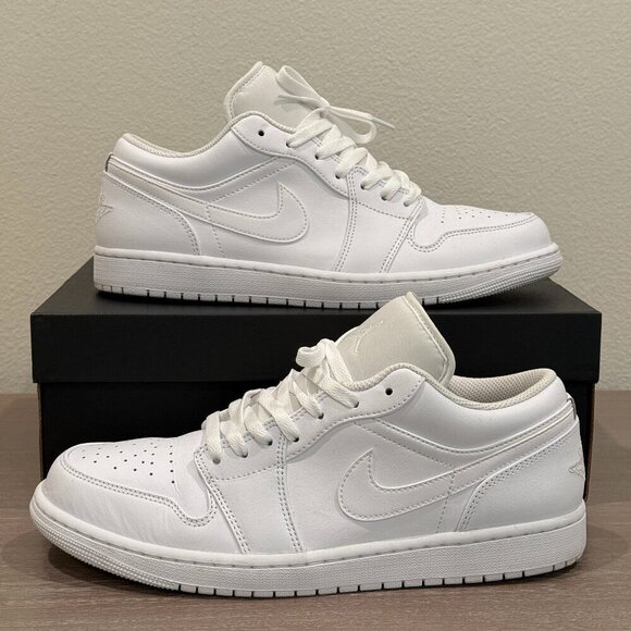 Nike Air Jordan 1 Retro Low Size 11 Triple White main image 4